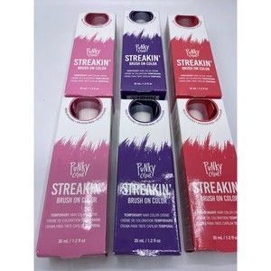 6 HAIR COLOR Brush on Color Temporary Hair Color Creme - Rose Orchid Red Magenta